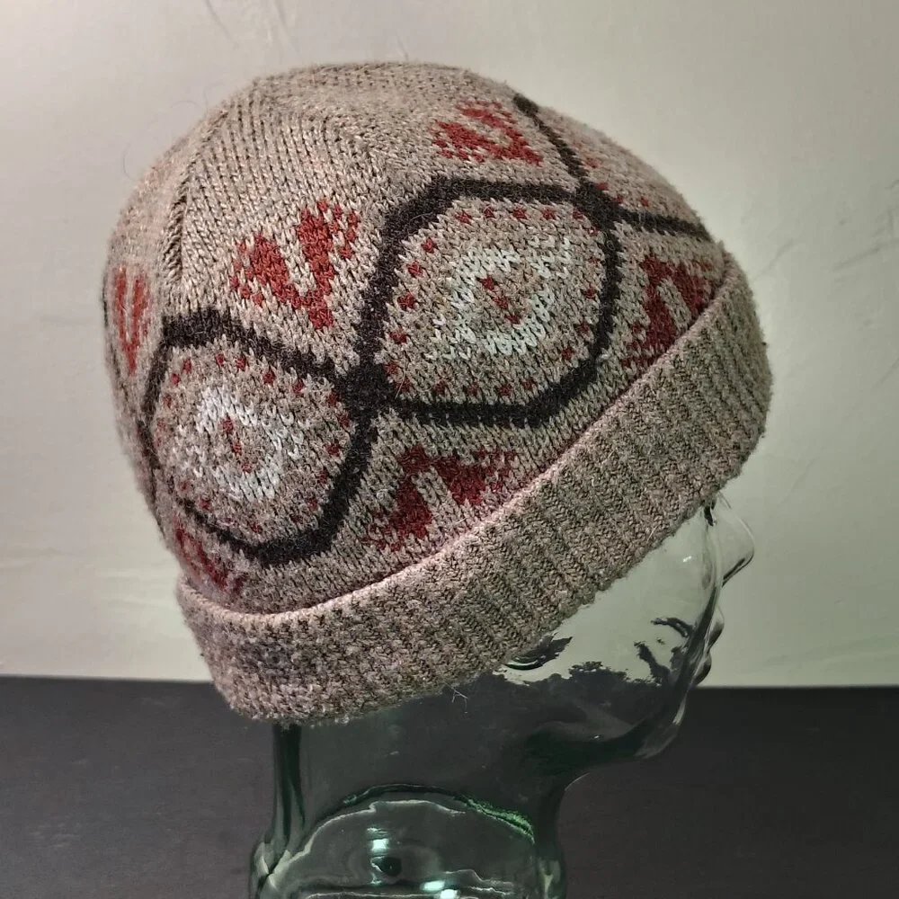 Carhartt Womens Springvale Beanie Hat Cap Desert Heather Knit Cuff Fair‎ Isle